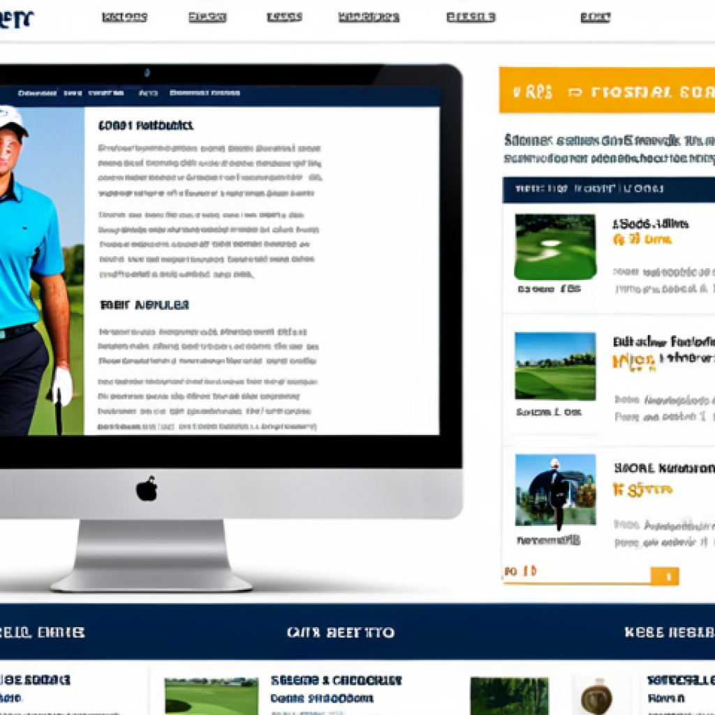 골프 프로로서 자기 브랜딩하기 - Professional Golfer Website**
"Screenshot of a professional golfer's website, showcasing a clean an...