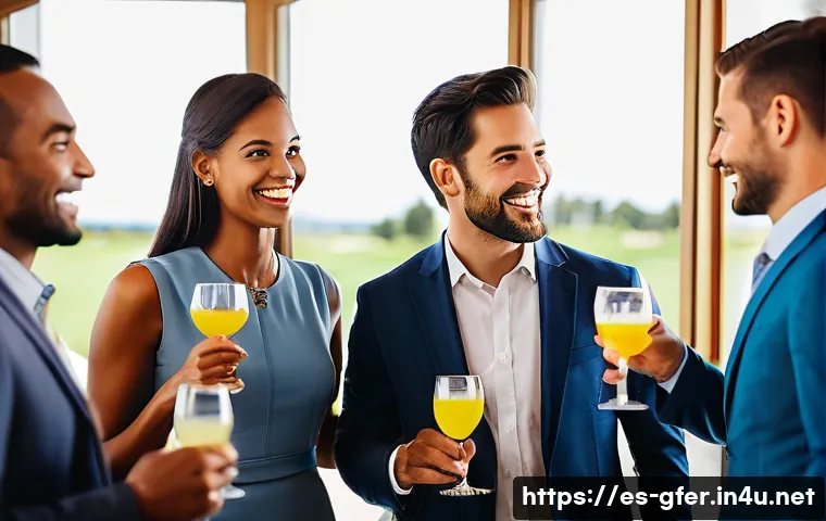 골프 프로 네트워킹 방법 - **Prompt 1: Vibrant Golf Networking Event**
"A diverse group of professional male and female gol...