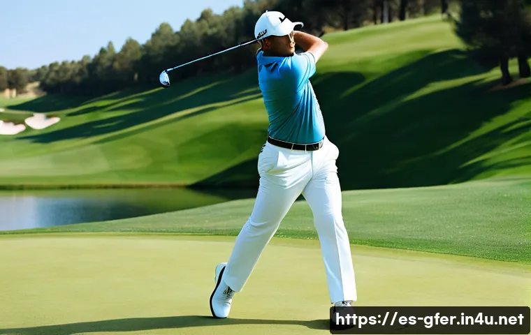 골프 프로의 자격 갱신 요건 - **Prompt 1: "The Modern Professional's Dedication"**
"A male professional golfer, mid-swing with...